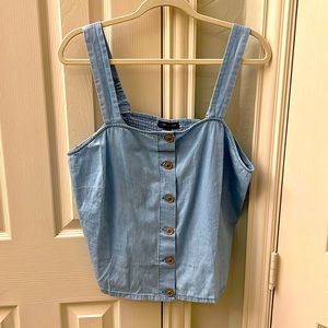 Lane Bryant Chambray Fitted Crop Tank Cami. Size 18. New with tags.